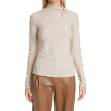 Load image into Gallery viewer, Vince Twist Mock Neck Beige Top XS
