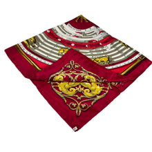 Load image into Gallery viewer, Hermes Astrology Red Gold Silk Scarf
