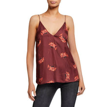 Load image into Gallery viewer, Paige Aja Burgundy Silk Floral Top Small
