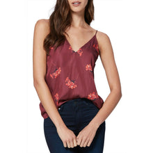 Load image into Gallery viewer, Paige Aja Burgundy Silk Floral Top Small
