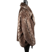 Load image into Gallery viewer, Apparis Faux Fur Python Print Mocha Brown Jacket Medium
