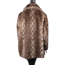 Load image into Gallery viewer, Apparis Faux Fur Python Print Mocha Brown Jacket Medium
