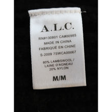 Load image into Gallery viewer, A.L.C. Smith Patch Lambswool Black Cardigan Sweater Medium
