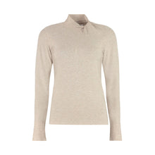 Load image into Gallery viewer, Vince Twist Mock Neck Beige Top XS
