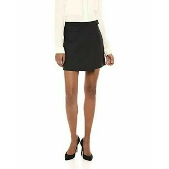 NWT Theory Snap B Wrap Black Mini Skirt 6