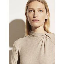 Load image into Gallery viewer, Vince Twist Mock Neck Beige Top XS
