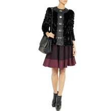 Load image into Gallery viewer, Alice by Temperley Gilda Black Faux Fur Leather Jacket 4
