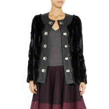 Load image into Gallery viewer, Alice by Temperley Gilda Black Faux Fur Leather Jacket 4
