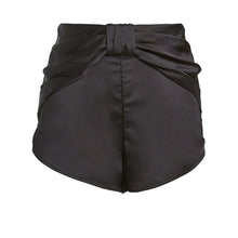 Load image into Gallery viewer, Jonathan Simkhai Satin Drape Bow Black Shorts
