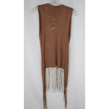 Load image into Gallery viewer, Sheri Bodell Fringe Chain Vest Brown Small
