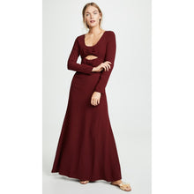 Load image into Gallery viewer, STAUD Lido Burgundy Red Cutout Long Maxi Dress 4
