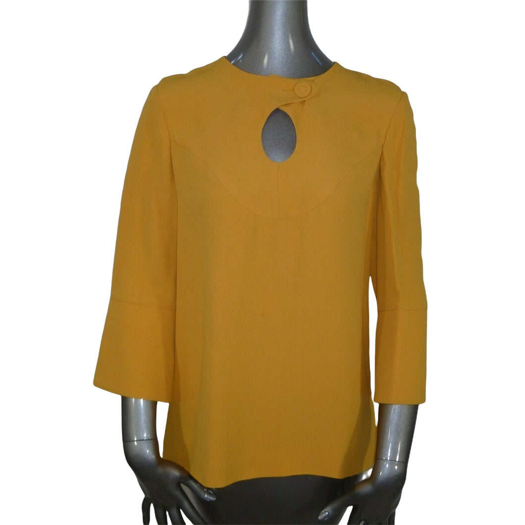 Derek Lam New York Saffron Yellow Keyhole Top 0