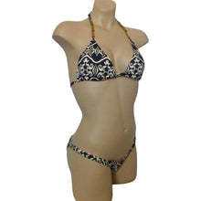 Load image into Gallery viewer, Letarte Bikini Swimsuit Gold Embellishments Medium
