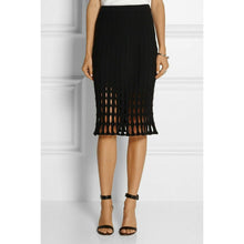 Load image into Gallery viewer, Derek Lam Black Cutout Black Skirt Small
