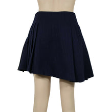 Load image into Gallery viewer, Rag &amp; Bone Leather Panel Navy Blue Clemence Skirt Pleated Mini 2
